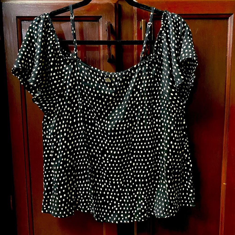 Billabong Cold Shoulder Polka Dot Top